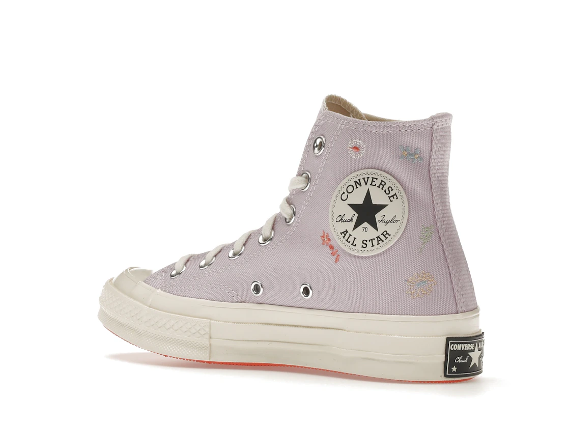 Vue 23 de Converse Chuck Taylor All Star 70 Hi Embroidered Floral Pale Amethyst