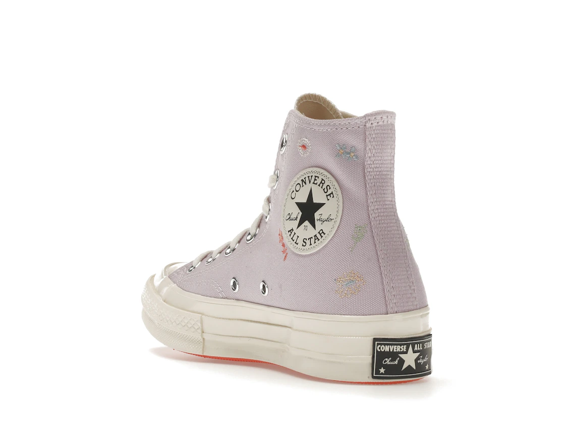 Vue 25 de Converse Chuck Taylor All Star 70 Hi Embroidered Floral Pale Amethyst