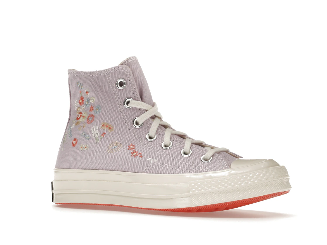 Vue 4 de Converse Chuck Taylor All Star 70 Hi Embroidered Floral Pale Amethyst