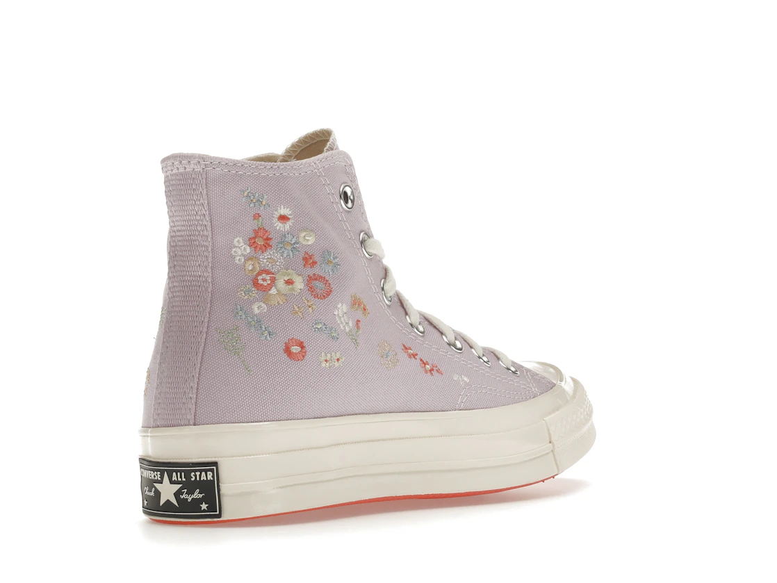 Vue 32 de Converse Chuck Taylor All Star 70 Hi Embroidered Floral Pale Amethyst
