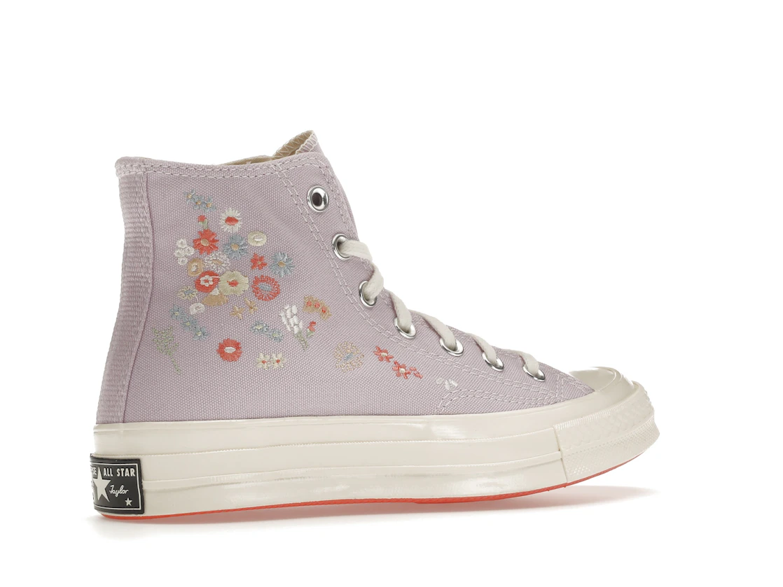 Vue 34 de Converse Chuck Taylor All Star 70 Hi Embroidered Floral Pale Amethyst