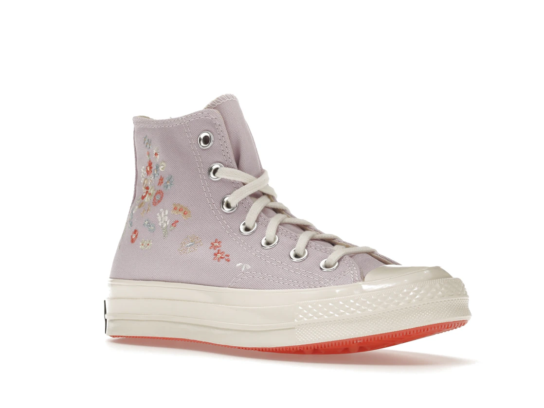 Vue 5 de Converse Chuck Taylor All Star 70 Hi Embroidered Floral Pale Amethyst