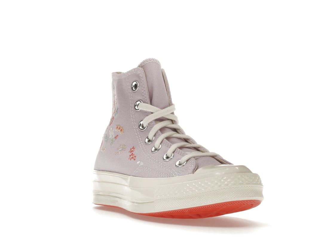 Vue 7 de Converse Chuck Taylor All Star 70 Hi Embroidered Floral Pale Amethyst