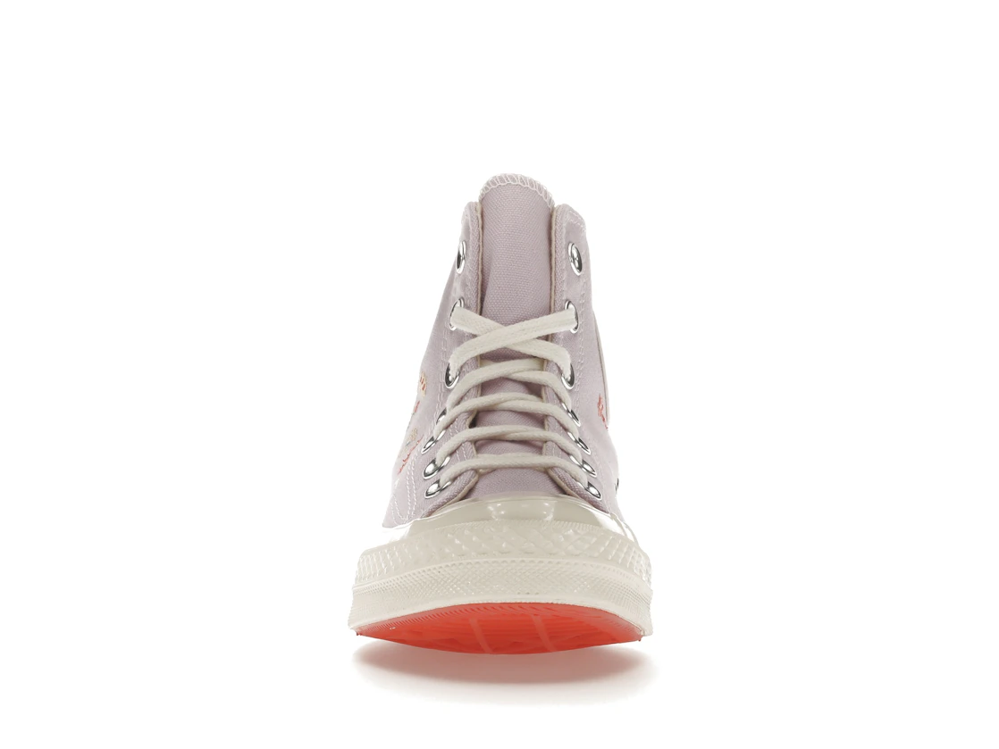 Vue 10 de Converse Chuck Taylor All Star 70 Hi Embroidered Floral Pale Amethyst