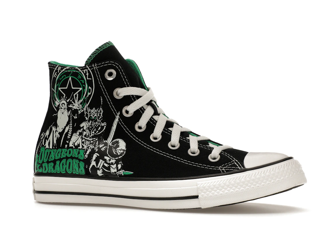 Vue 3 de Converse Chuck Taylor All Star Hi Dungeons & Dragons Black Green