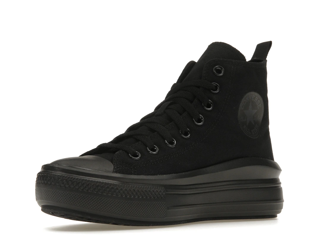 Vue 15 de Converse Chuck Taylor All Star Move Platform Black Dark Smoke Grey (GS)
