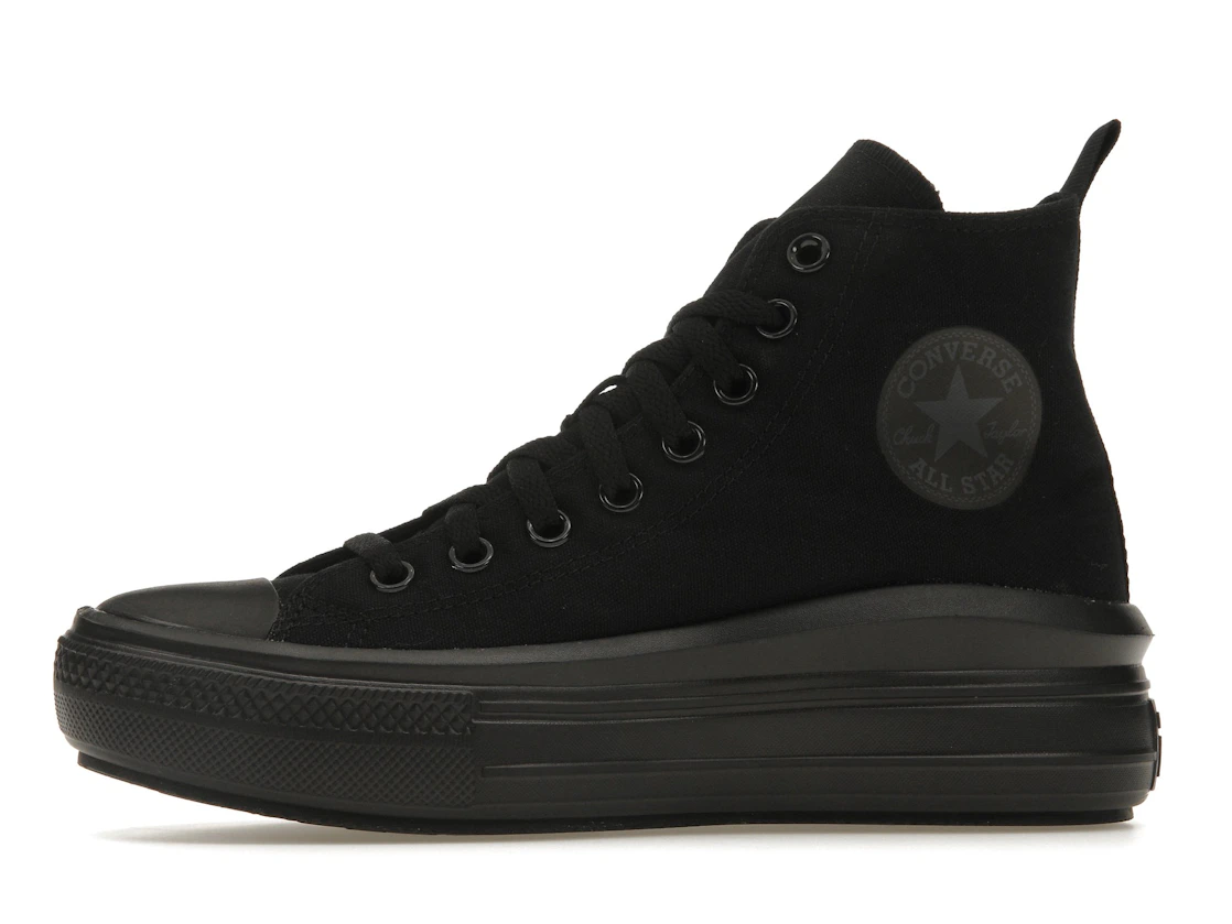 Vue 18 de Converse Chuck Taylor All Star Move Platform Black Dark Smoke Grey (GS)