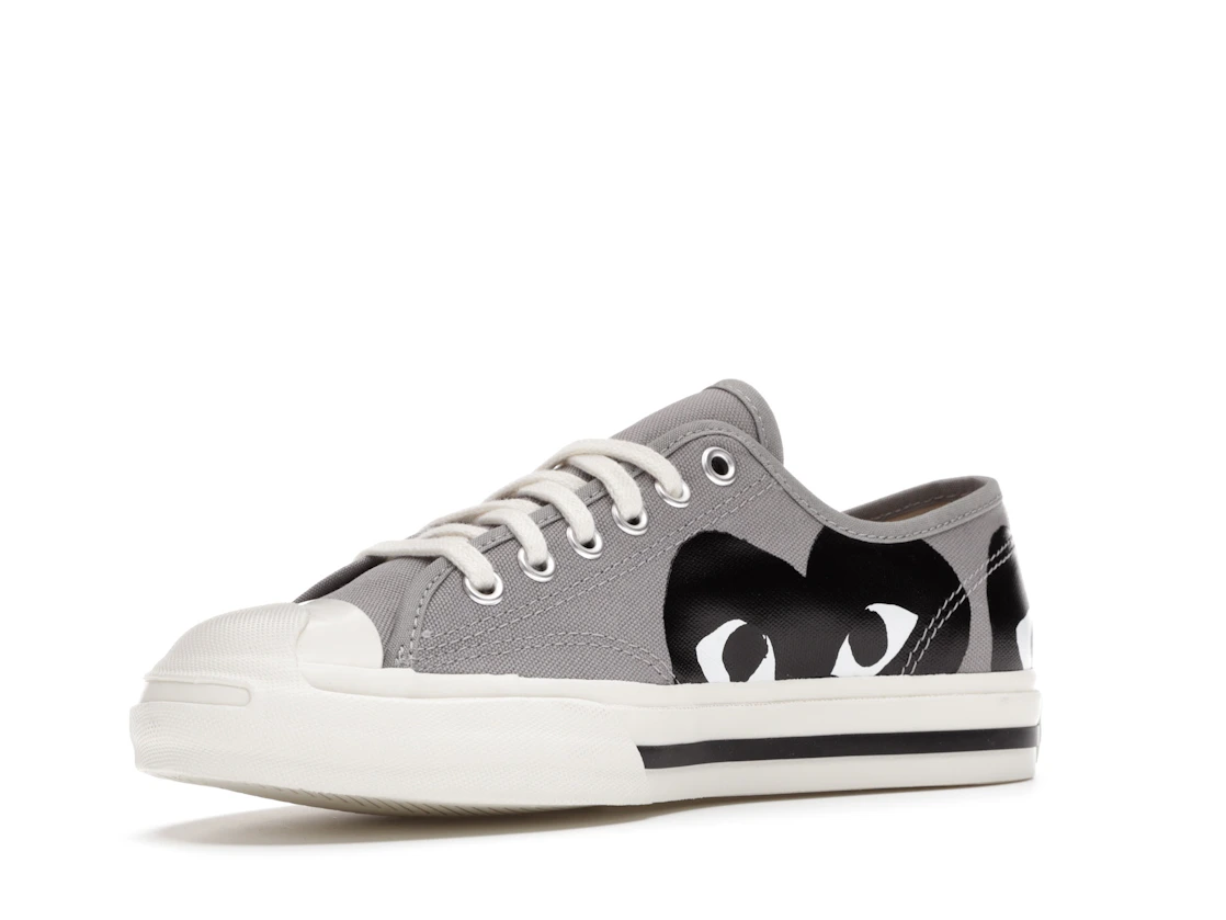 Vue 15 de Converse Jack Purcell Comme des Garcons PLAY Grey Black