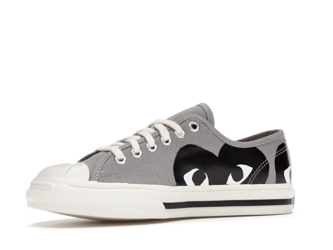Vue 16 de Converse Jack Purcell Comme des Garcons PLAY Grey Black