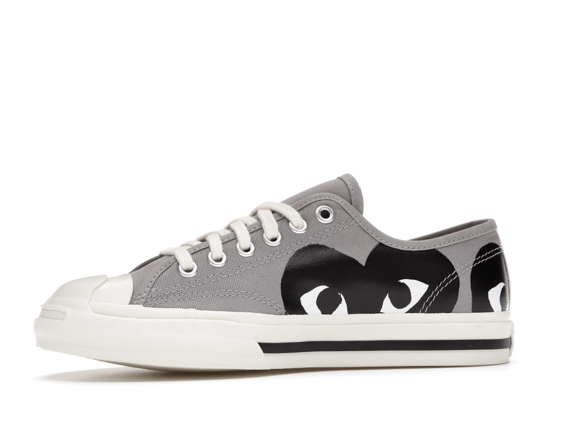 Vue 17 de Converse Jack Purcell Comme des Garcons PLAY Grey Black
