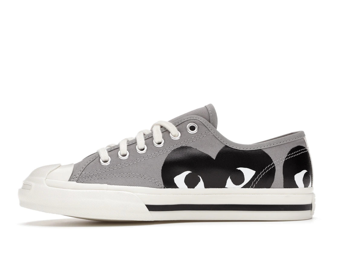 Vue 18 de Converse Jack Purcell Comme des Garcons PLAY Grey Black