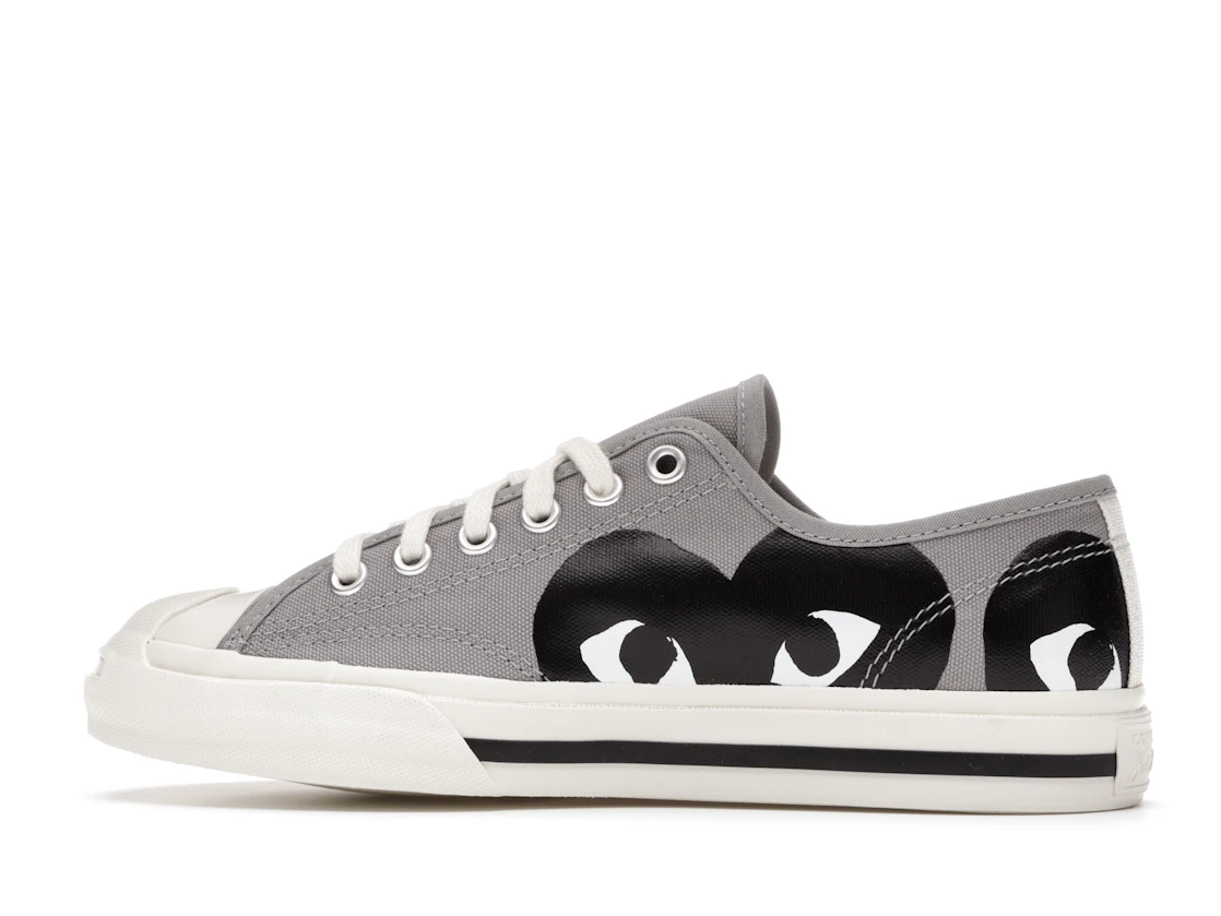 Vue 20 de Converse Jack Purcell Comme des Garcons PLAY Grey Black