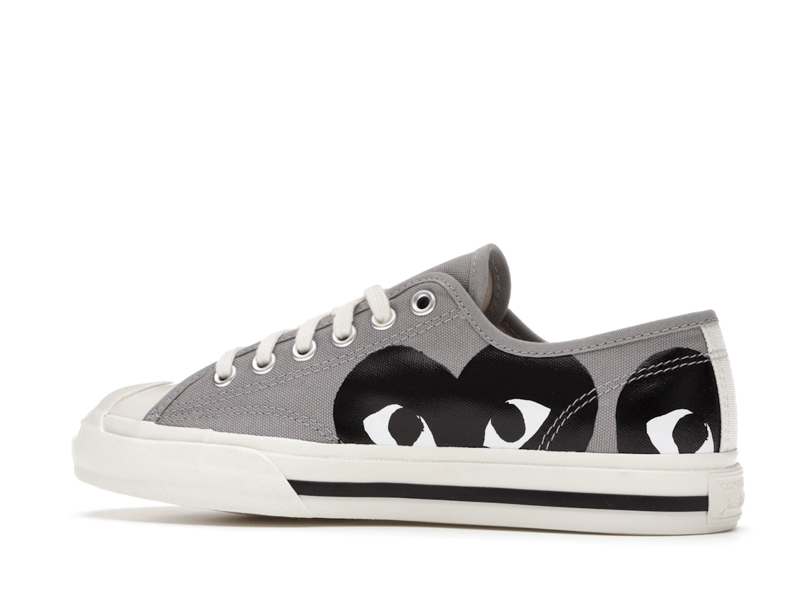 Vue 21 de Converse Jack Purcell Comme des Garcons PLAY Grey Black