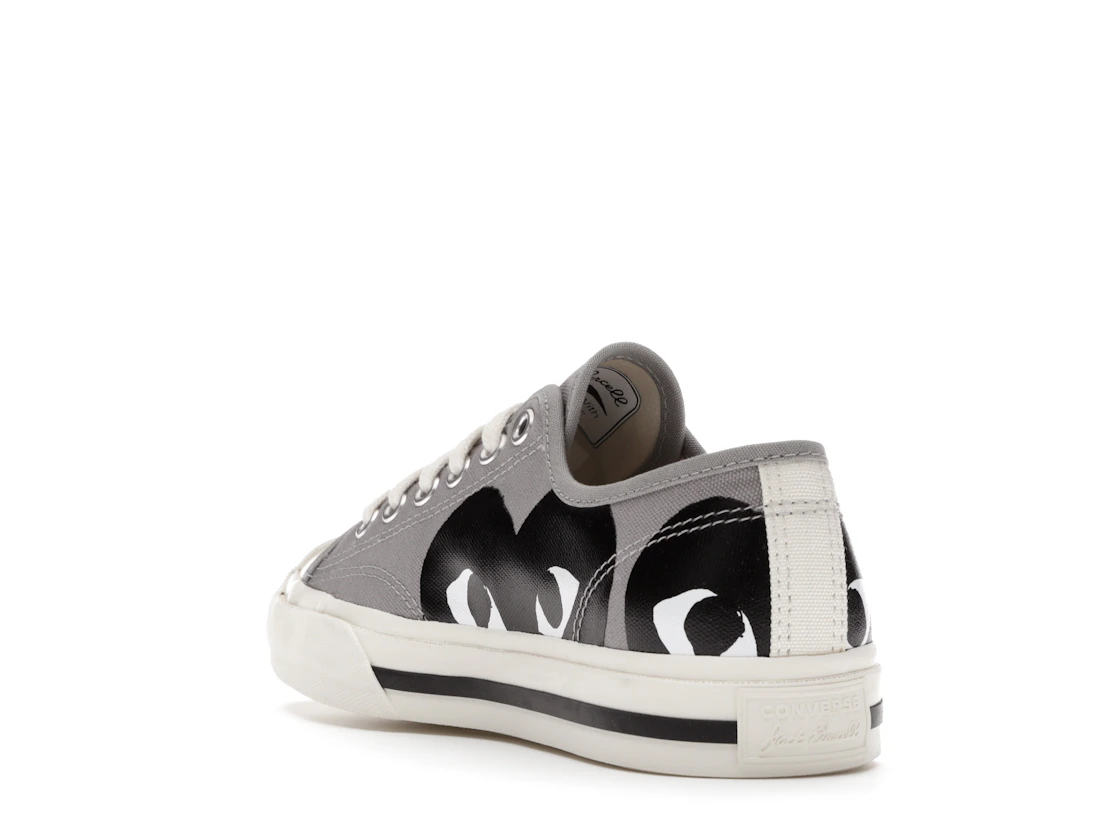Vue 25 de Converse Jack Purcell Comme des Garcons PLAY Grey Black