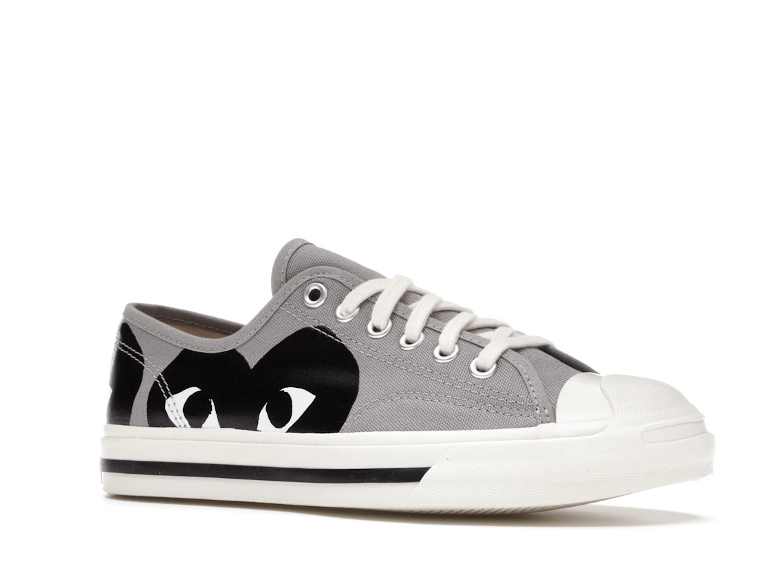 Vue 4 de Converse Jack Purcell Comme des Garcons PLAY Grey Black