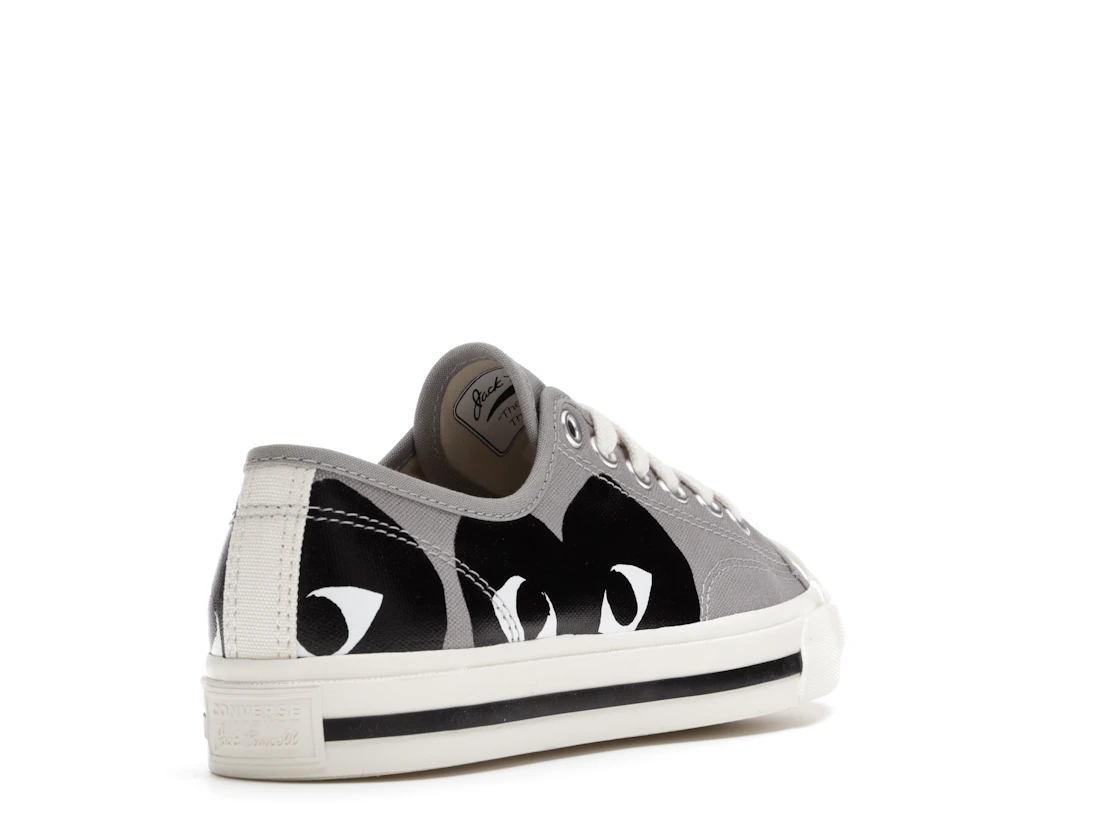 Vue 31 de Converse Jack Purcell Comme des Garcons PLAY Grey Black