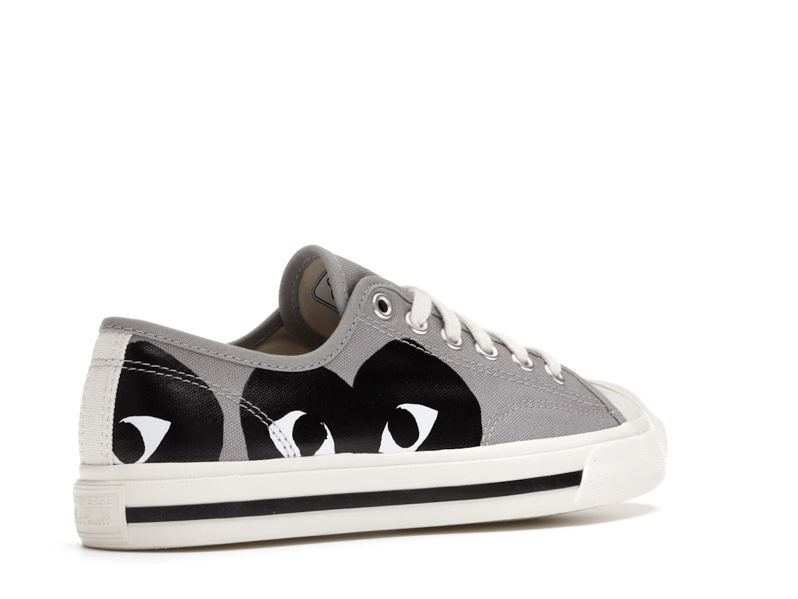 Vue 33 de Converse Jack Purcell Comme des Garcons PLAY Grey Black