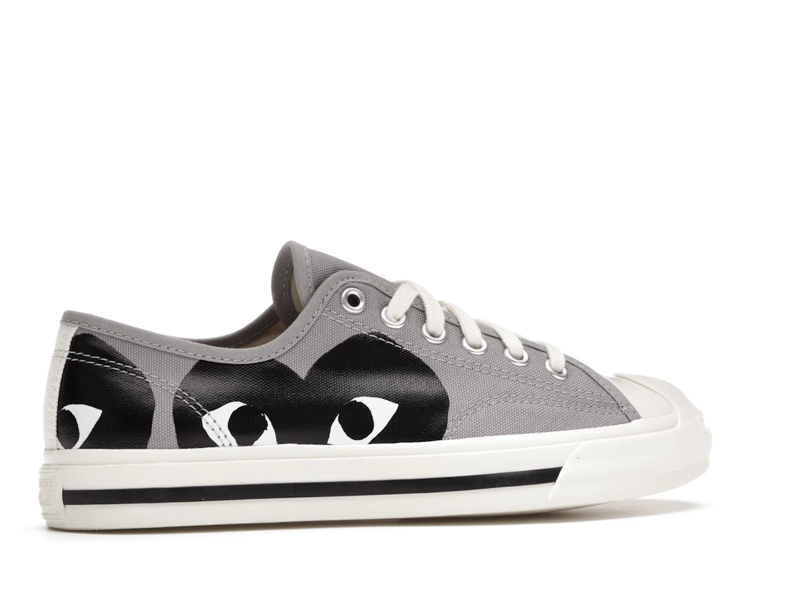 Vue 35 de Converse Jack Purcell Comme des Garcons PLAY Grey Black
