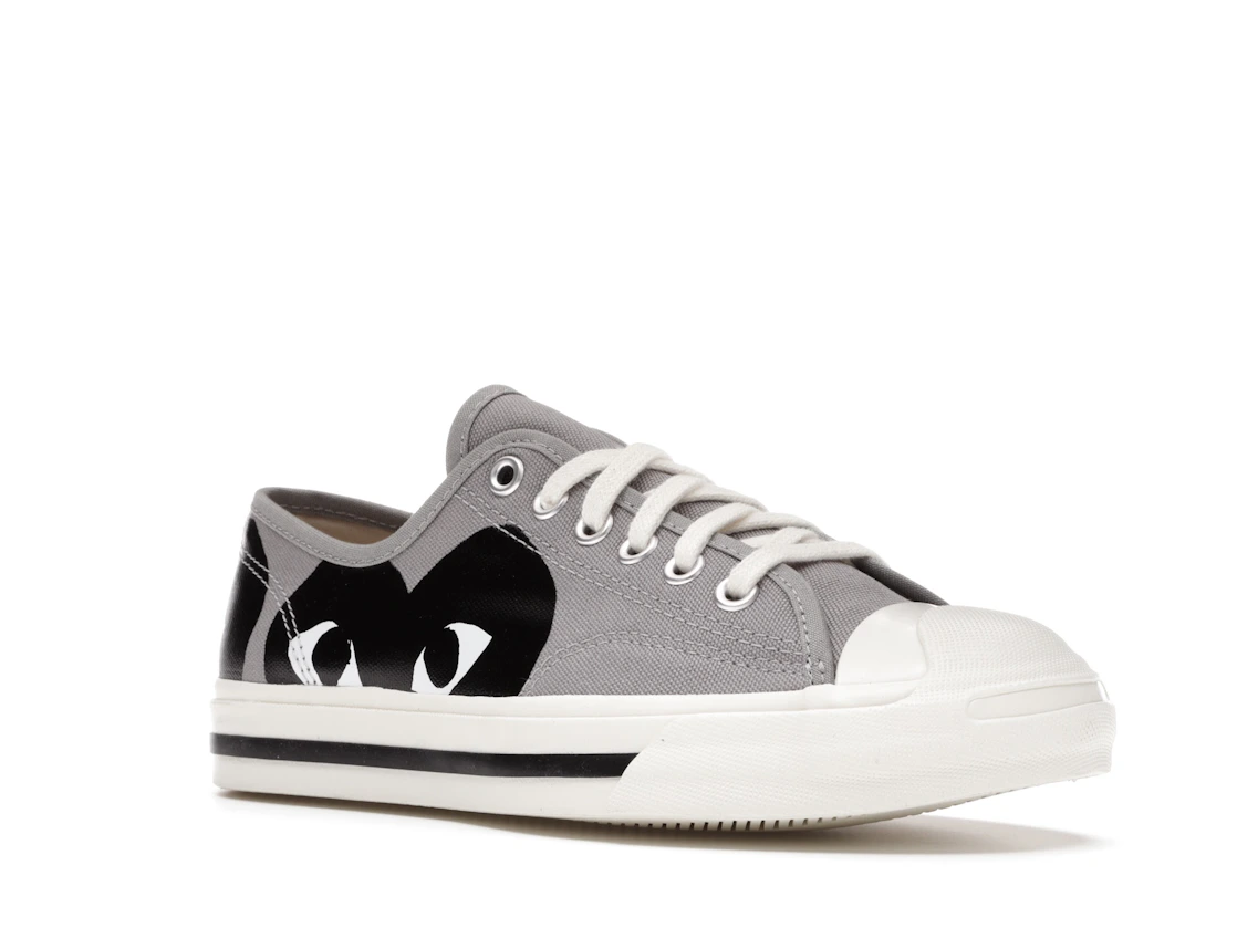 Vue 5 de Converse Jack Purcell Comme des Garcons PLAY Grey Black