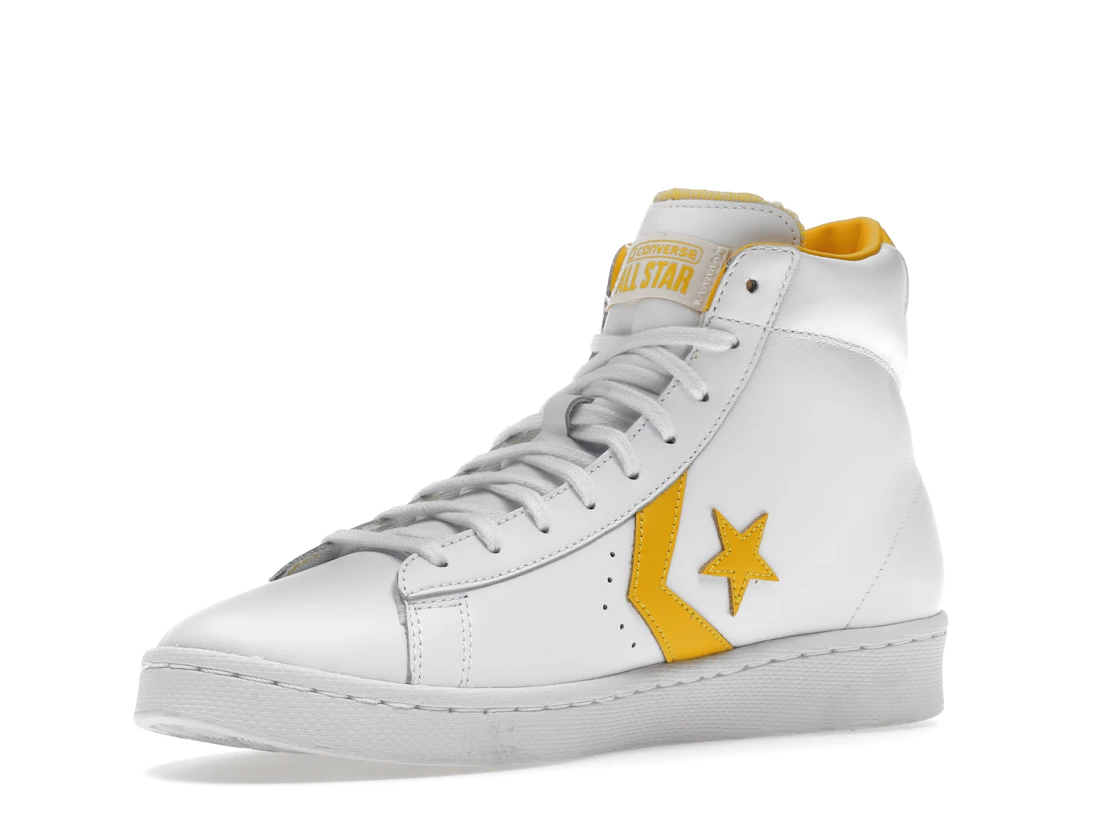 Vue 15 de Converse Pro Leather Hi White Amarillo