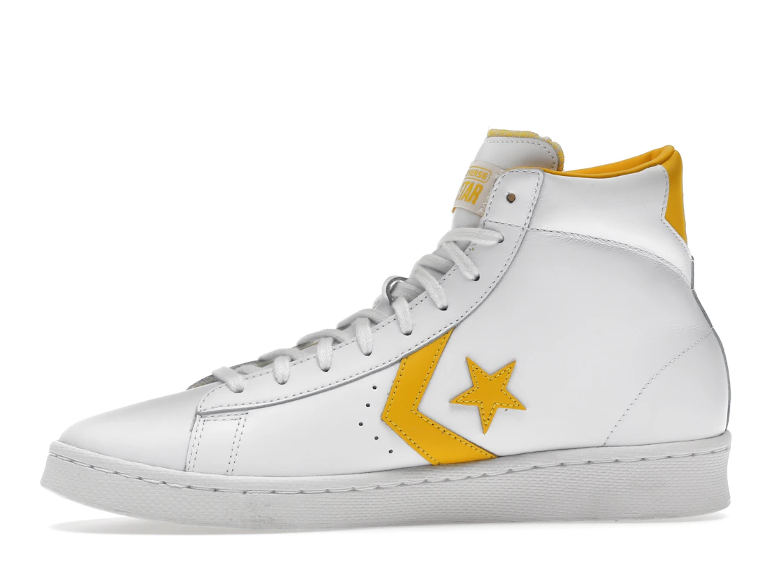Vue 18 de Converse Pro Leather Hi White Amarillo