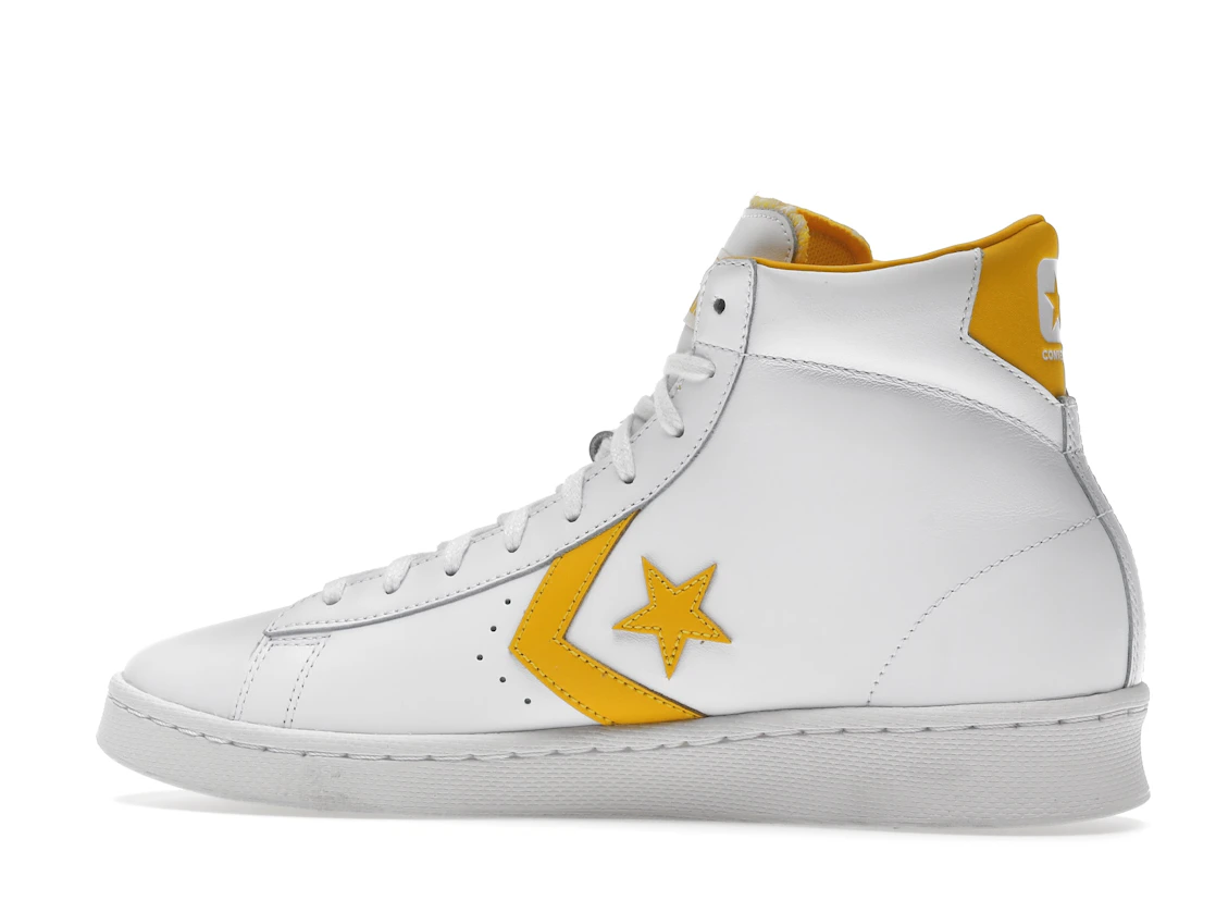 Vue 21 de Converse Pro Leather Hi White Amarillo