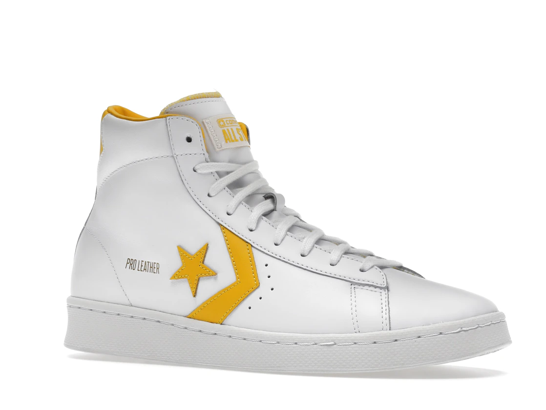 Vue 4 de Converse Pro Leather Hi White Amarillo