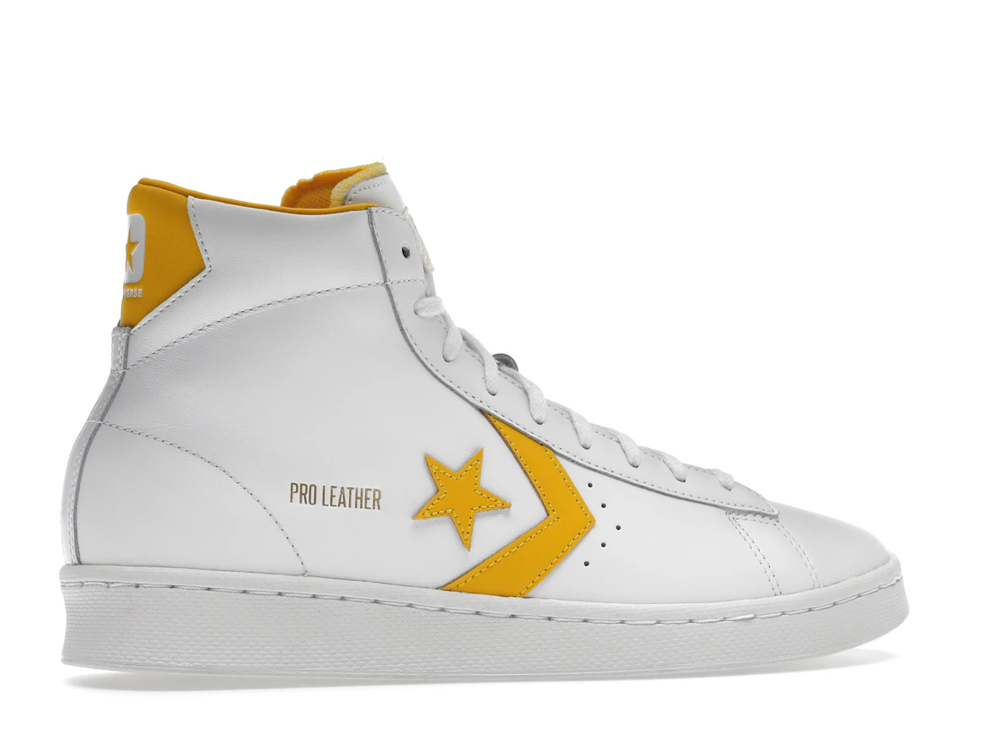 Vue 35 de Converse Pro Leather Hi White Amarillo