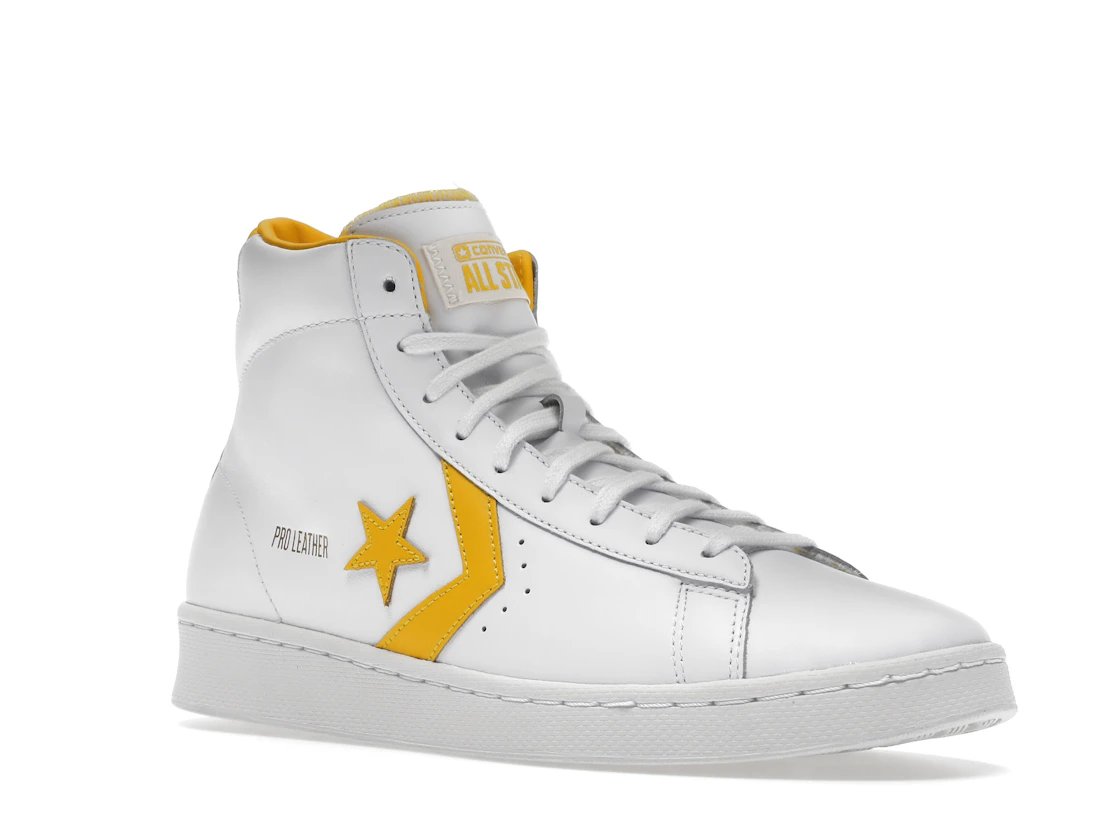 Vue 5 de Converse Pro Leather Hi White Amarillo