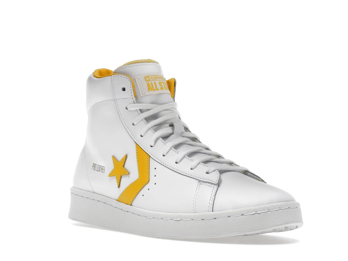 Vue 6 de Converse Pro Leather Hi White Amarillo