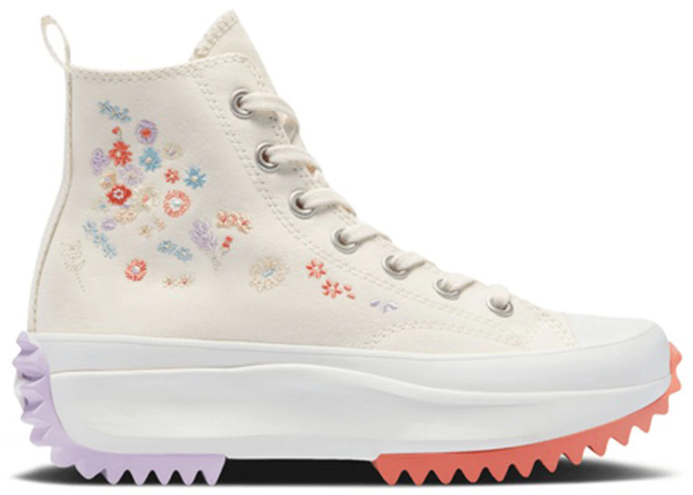 Converse Run Star Hike Platform Hi Embroidered Floral Egret