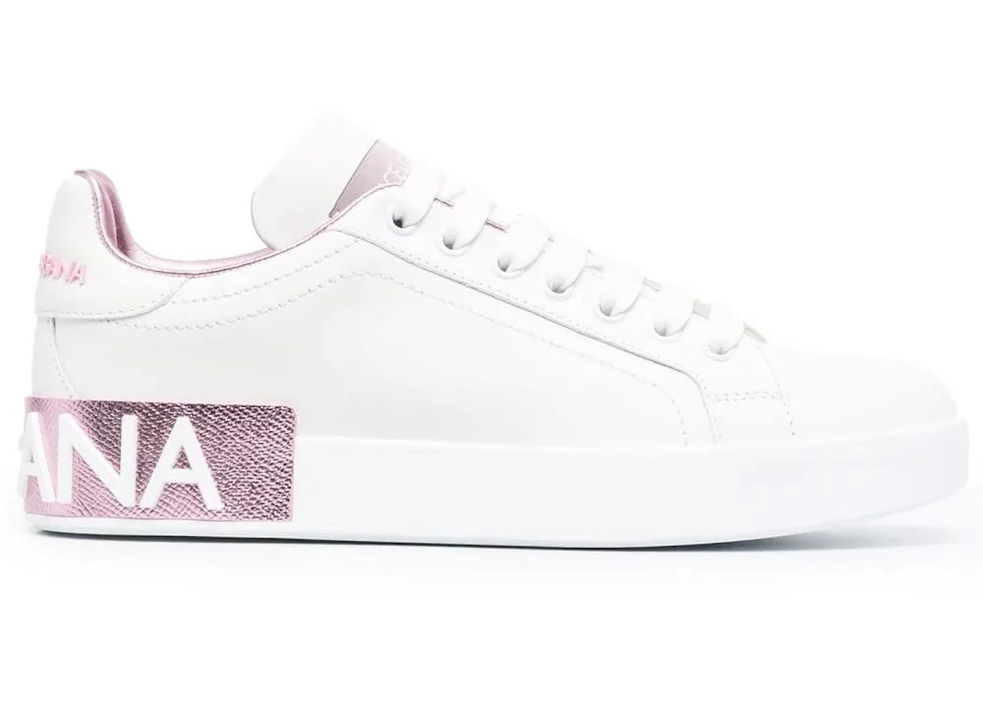 Dolce & Gabbana Portofino White Metallic Pink 