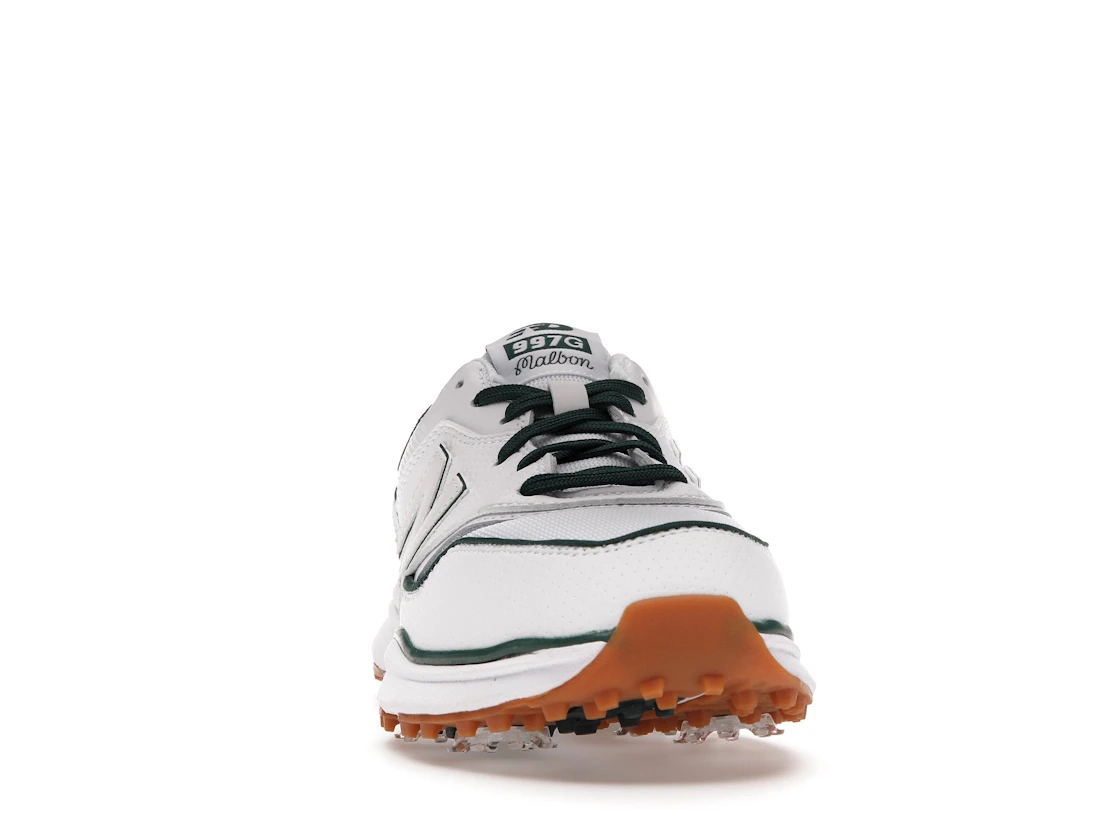 Vue 9 de DropX™ Exclusive: New Balance 997G Malbon Golf White/Green with Towel