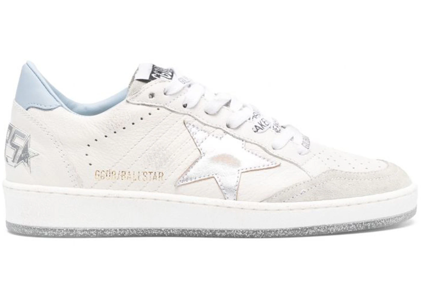 Golden Goose Ball Star White Blue Fog Silver 