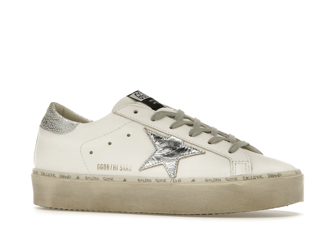 Vue 3 de Golden Goose Hi Star White Silver 