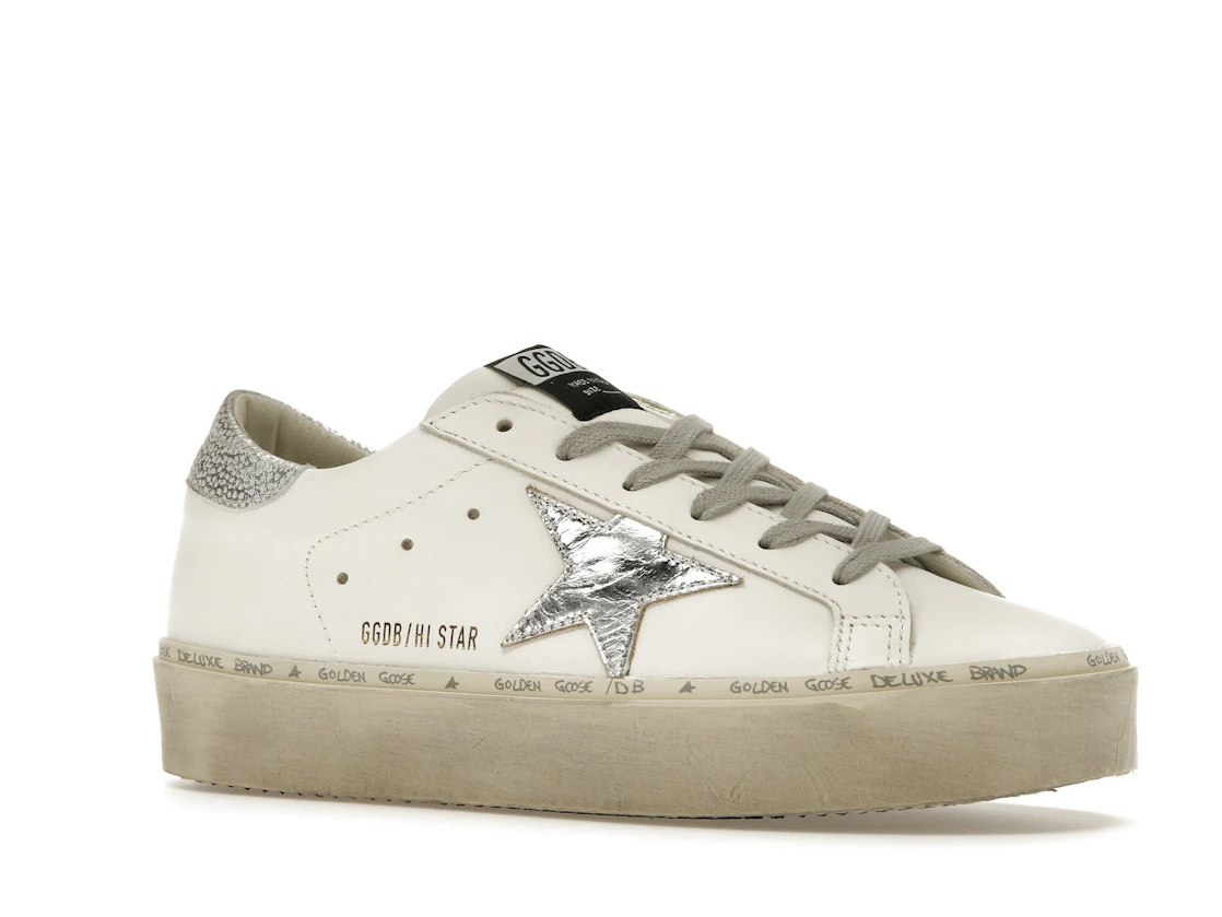 Vue 4 de Golden Goose Hi Star White Silver 