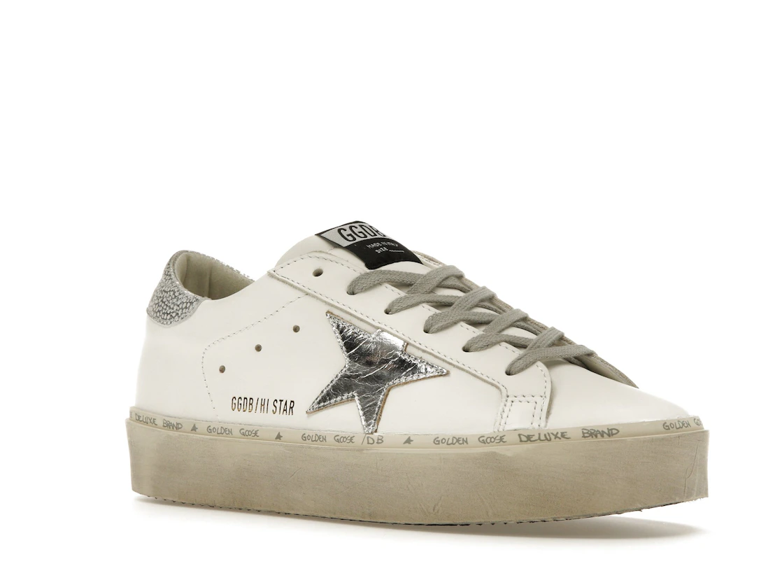 Vue 5 de Golden Goose Hi Star White Silver 