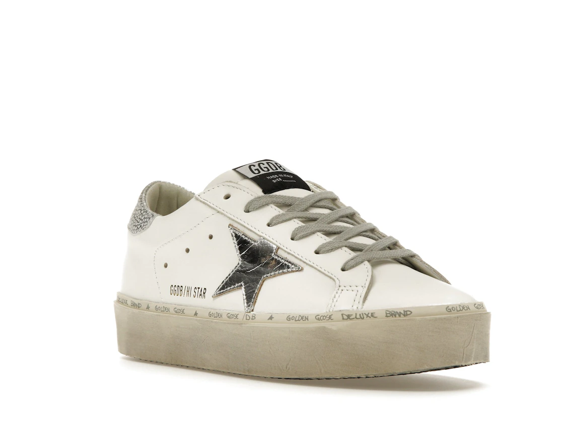 Vue 6 de Golden Goose Hi Star White Silver 