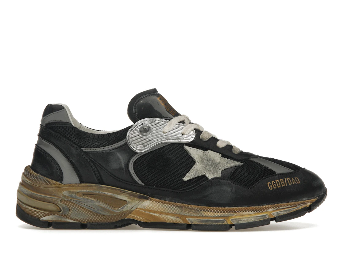 Vue 1 de Golden Goose Running Dad Black Grey
