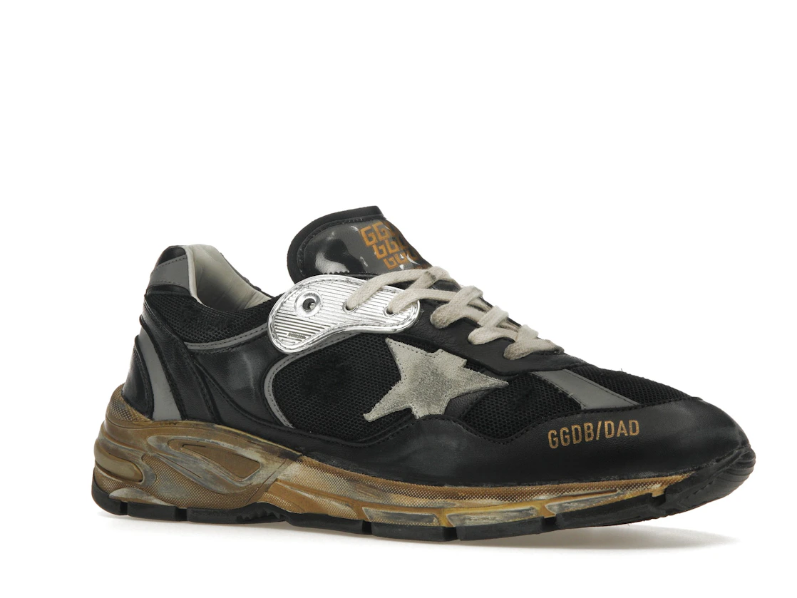 Vue 4 de Golden Goose Running Dad Black Grey