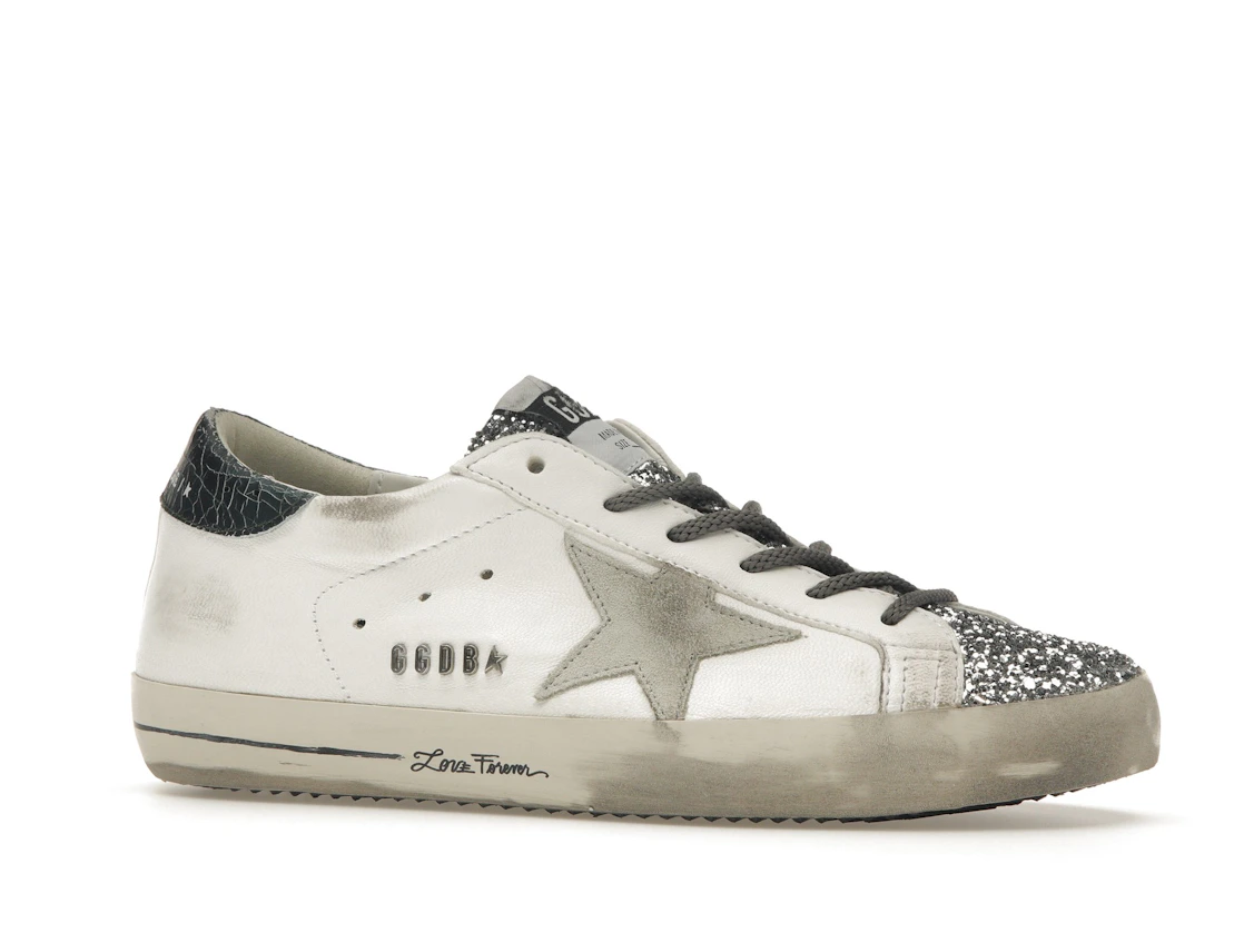 Vue 3 de Golden Goose Super-Star Glitter Cream Silver 