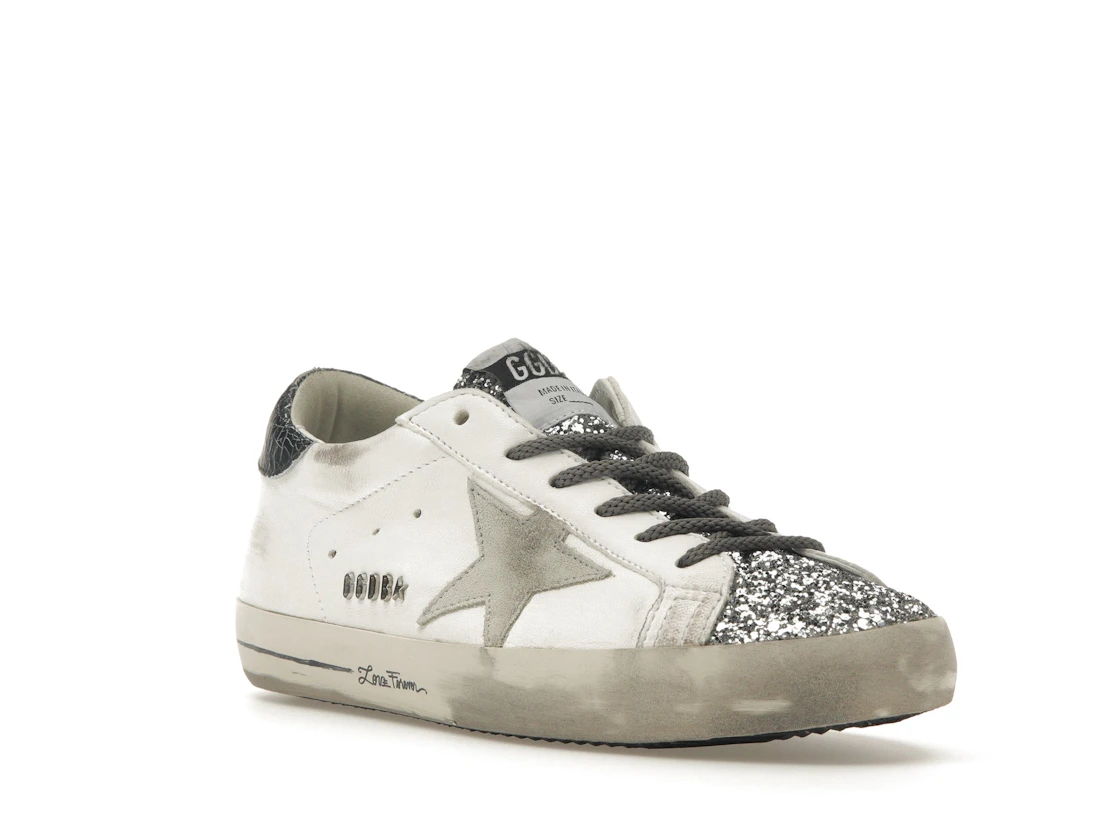 Vue 6 de Golden Goose Super-Star Glitter Cream Silver 