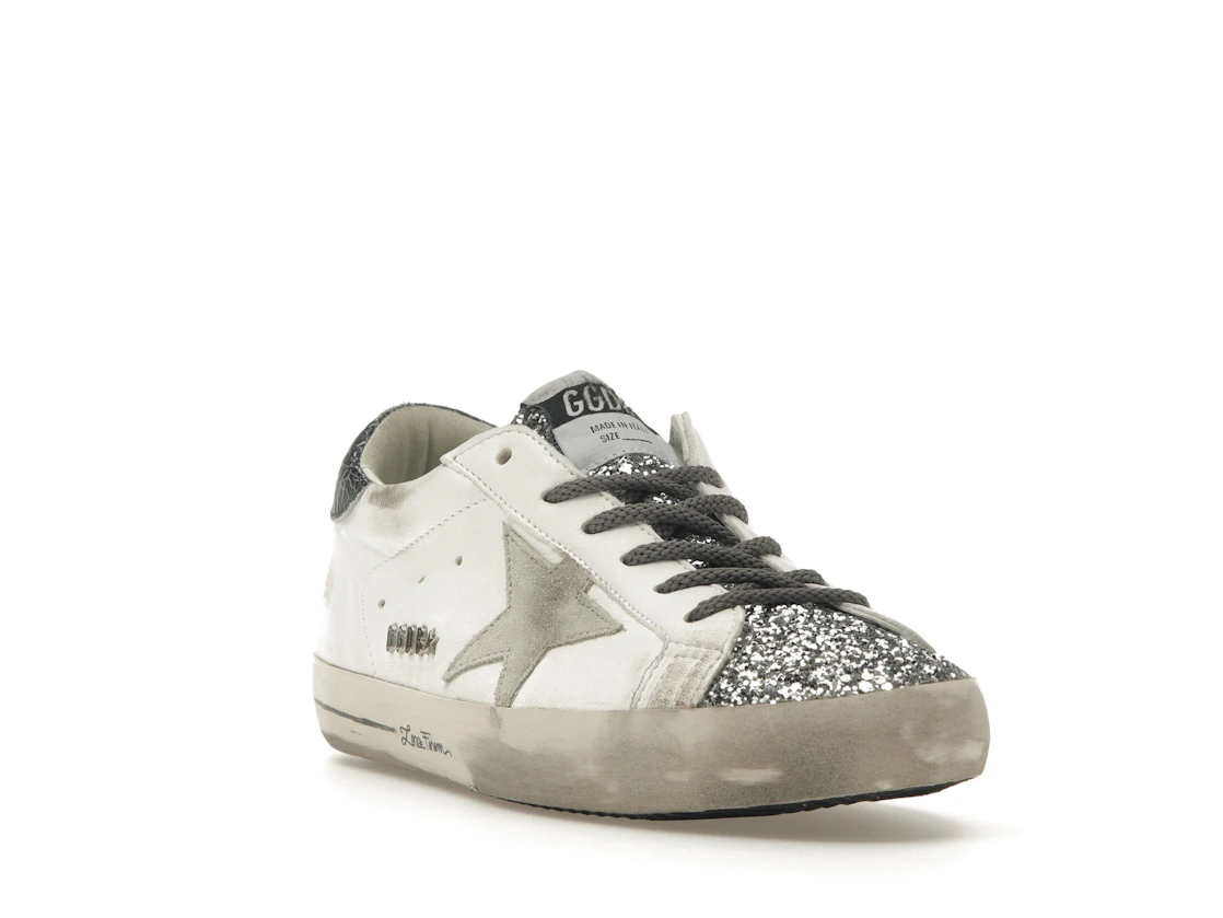 Vue 7 de Golden Goose Super-Star Glitter Cream Silver 