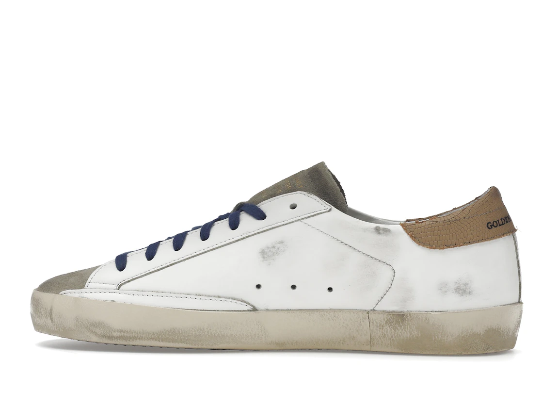 Vue 20 de Golden Goose Super-Star Suede Toe White Taupe Royal Blue Black