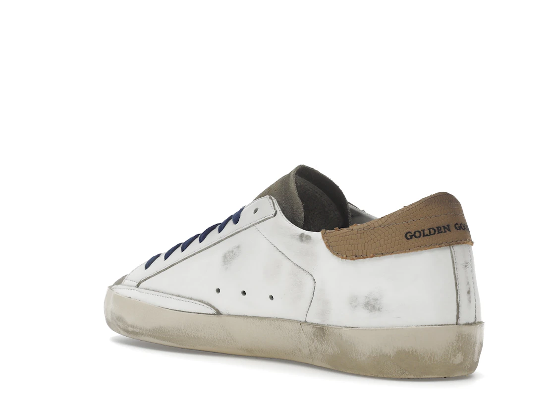 Vue 24 de Golden Goose Super-Star Suede Toe White Taupe Royal Blue Black