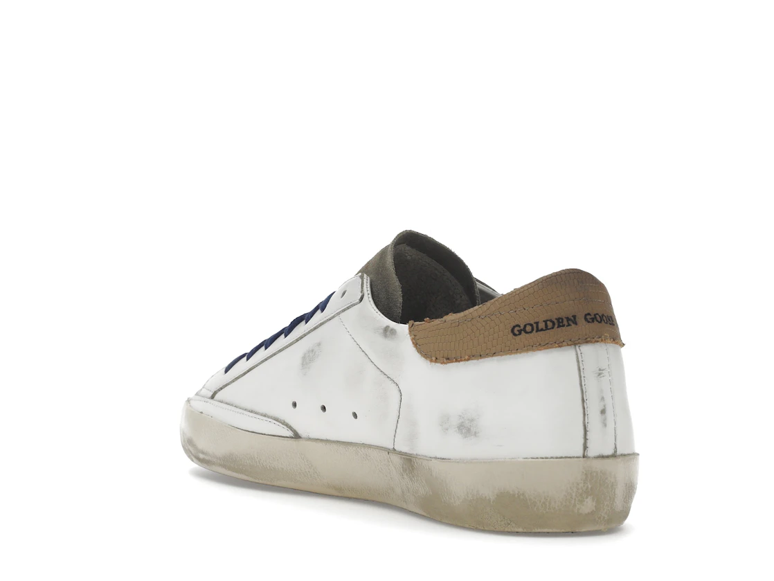 Vue 25 de Golden Goose Super-Star Suede Toe White Taupe Royal Blue Black