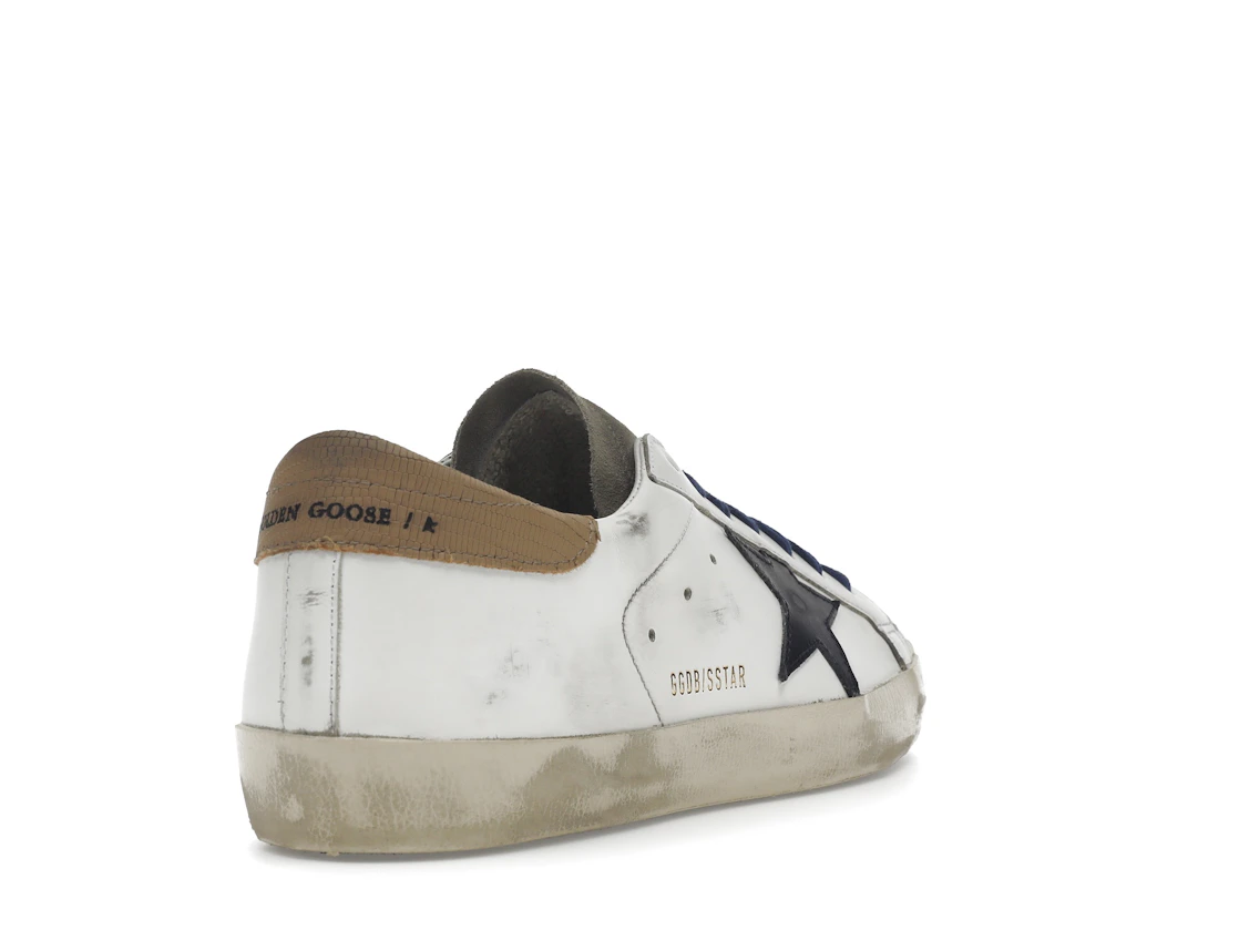 Vue 31 de Golden Goose Super-Star Suede Toe White Taupe Royal Blue Black