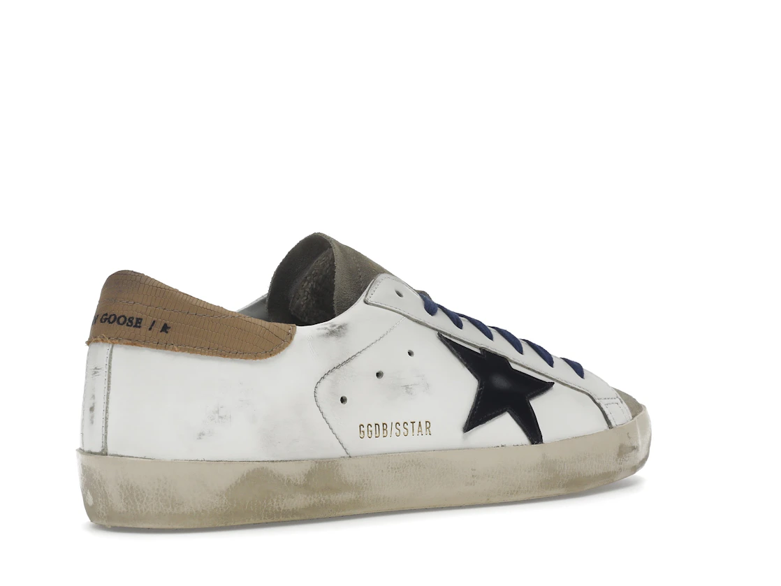 Vue 33 de Golden Goose Super-Star Suede Toe White Taupe Royal Blue Black