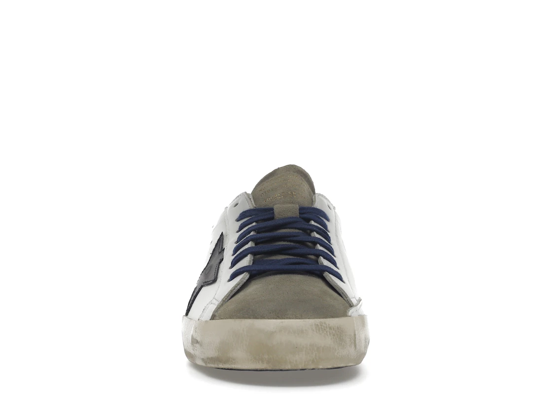Vue 10 de Golden Goose Super-Star Suede Toe White Taupe Royal Blue Black