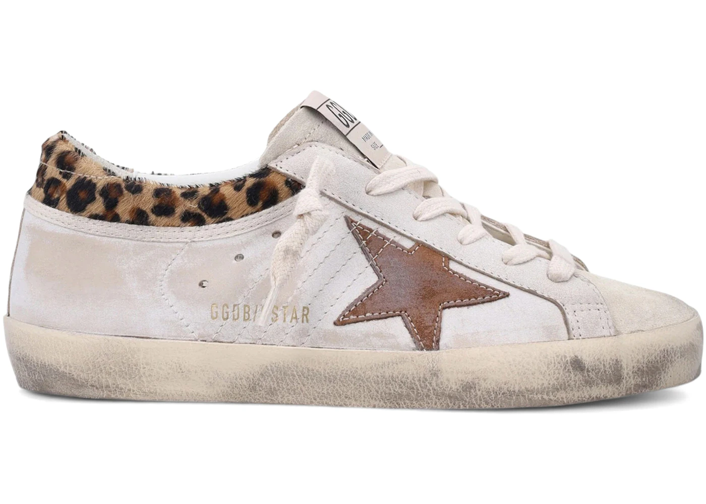 Golden Goose Super-Star White Beige Leopard 
